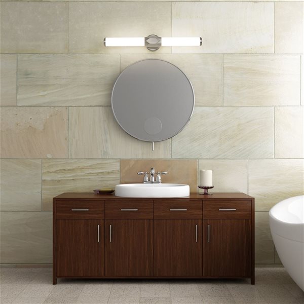 Z-Lite Cooper 25-in Brushed Nickel 1-Light Vanity Light