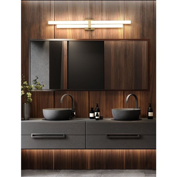 Z-Lite Zane 40-in Modern Gold 2-Light Vanity Light