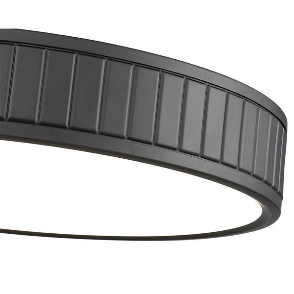 Z-Lite Madison 16.5-in Matte Black 1-Light Flush Mount Light