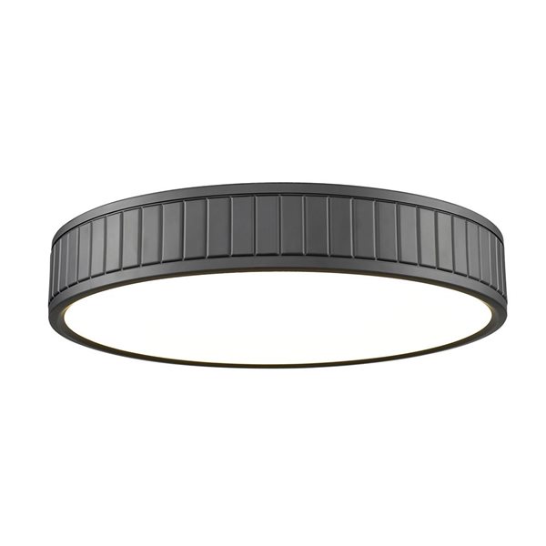 Z-Lite Madison 16.5-in Matte Black 1-Light Flush Mount Light