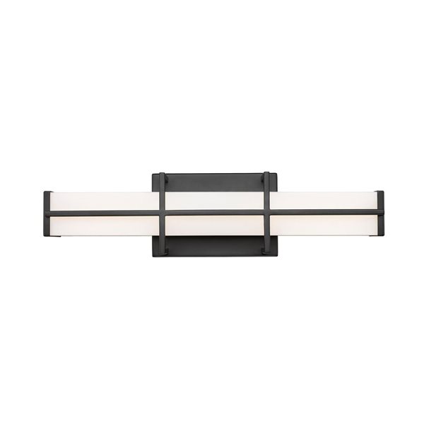 Z-Lite Harrison 18-in Matte Black 1-Light Vanity Light