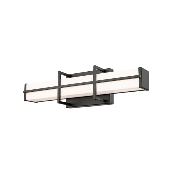 Z-Lite Harrison 18-in Matte Black 1-Light Vanity Light