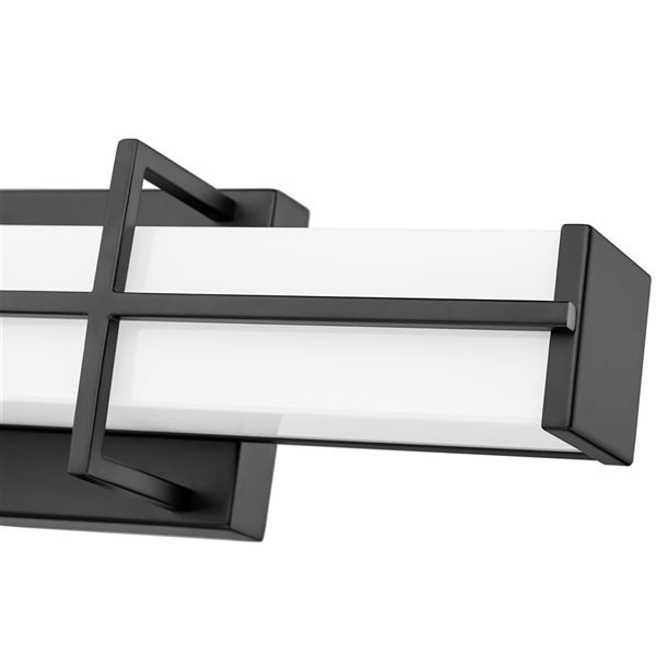 Z-Lite Harrison 18-in Matte Black 1-Light Vanity Light