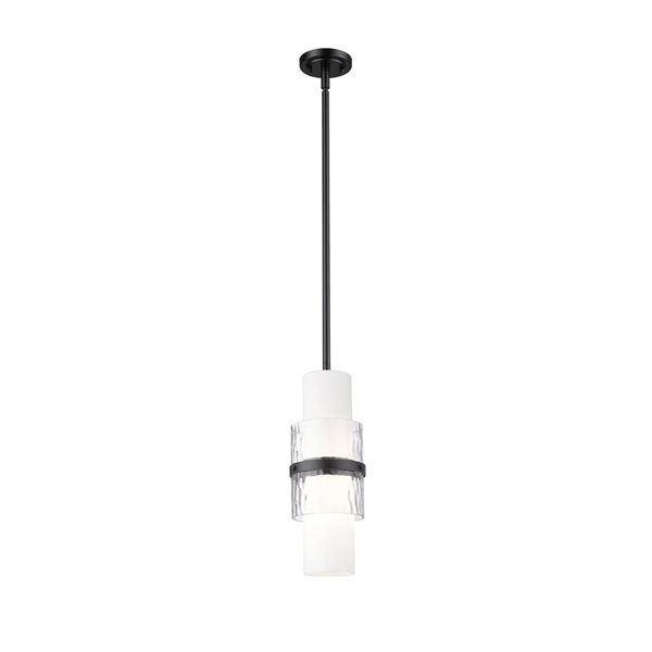 Z-Lite Cayden Matte Black 1-Light Pendant Light