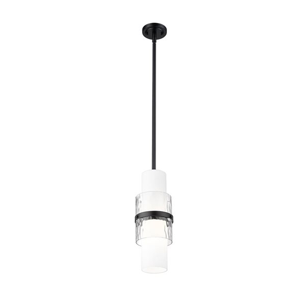 Z-Lite Cayden Matte Black 1-Light Pendant Light