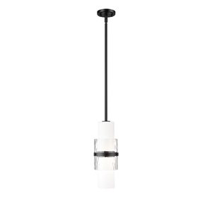 Z-Lite Cayden Matte Black 1-Light Pendant Light