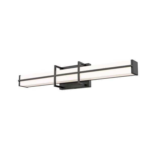 Z-Lite Harrison 25-in Matte Black 1-Light Vanity Light