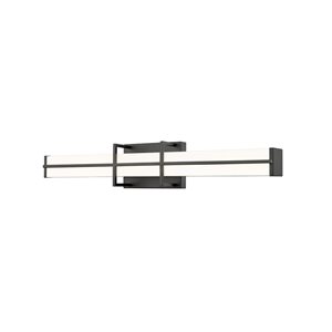 Z-Lite Harrison 25-in Matte Black 1-Light Vanity Light