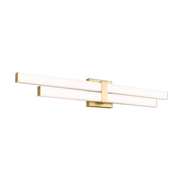 Z-Lite Zane 32-in Modern Gold 2-Light Vanity Light