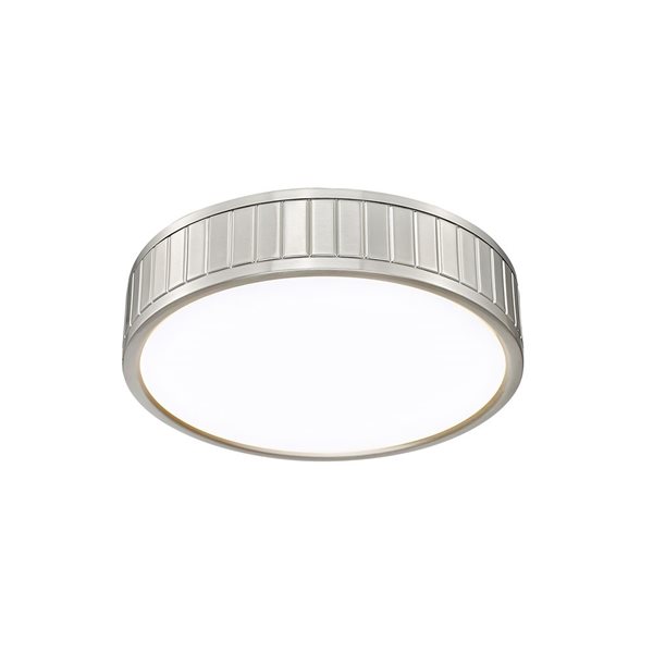 Z-Lite Madison 12,5-in Brushed Nickel 1-LightFlush Mount Light