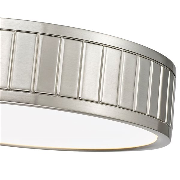 Z-Lite Madison 12,5-in Brushed Nickel 1-LightFlush Mount Light