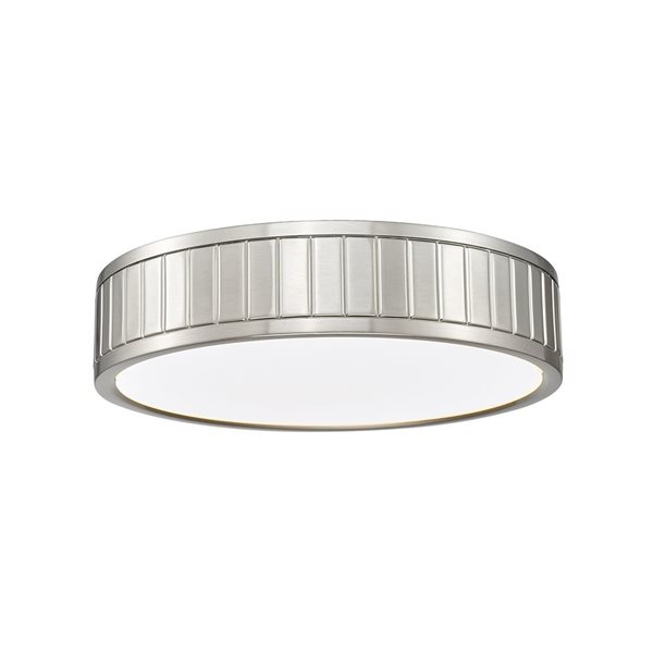 Z-Lite Madison 12,5-in Brushed Nickel 1-LightFlush Mount Light