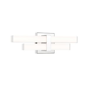 Z-Lite Zane 18-in Chrome 2-Light Vanity Light
