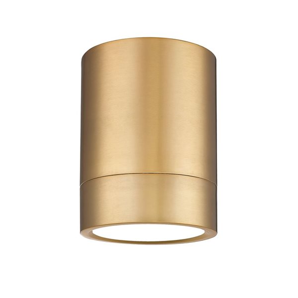 Z-Lite Algar 6-in Modern Gold 1-Light Flush Mount Mount