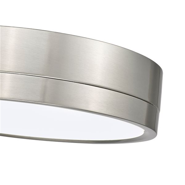 Z-Lite Algar 12-in Brushed Nickel 1-Light Flush Mount Light