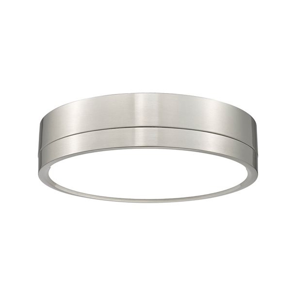 Z-Lite Algar 12-in Brushed Nickel 1-Light Flush Mount Light