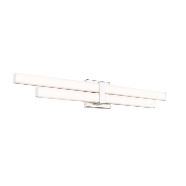 Z-Lite Zane 32-in Chrome 2-Light Vanity Light