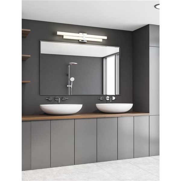 Z-Lite Zane 32-in Chrome 2-Light Vanity Light