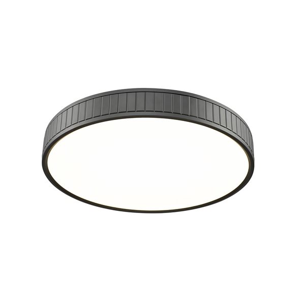 Z-Lite Madison 20.5-in Matte Black 1-Light Flush Mount Light