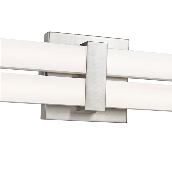 Z-Lite Zane 40-in Brushed Nickel 2-Light Vanity Light