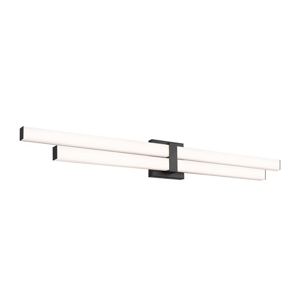 Z-Lite Zane 40-in Matte Black 2-Light Vanity Light