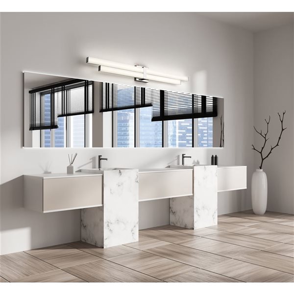 Z-Lite Zane 40-in Chrome 2-Light Vanity Light