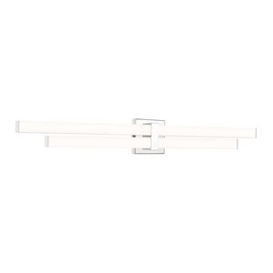 Z-Lite Zane 40-in Chrome 2-Light Vanity Light