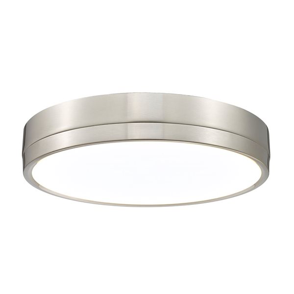 Z-Lite Algar 16-in Brushed Nickel 1-Light Flush Mount Light