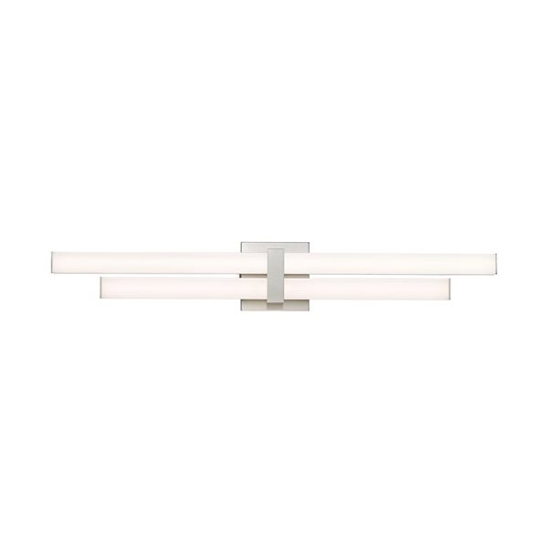 Z-Lite Zane 32-in Brushed Nickel 2-Light Vanity Light