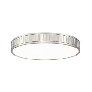 Z-Lite Madison 20.5-in Brushed Nickel 1-Light Flush Mount Light