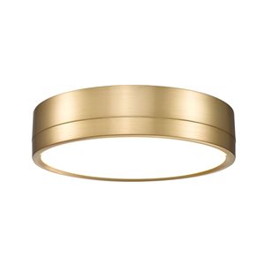 Z-Lite Algar 12-in Modern Gold 1-Light Flush Mount Light