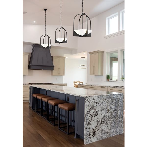 Z-Lite Devon Matte Black 4-Light Pendant Light