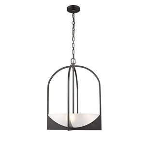Z-Lite Devon Matte Black 4-Light Pendant Light