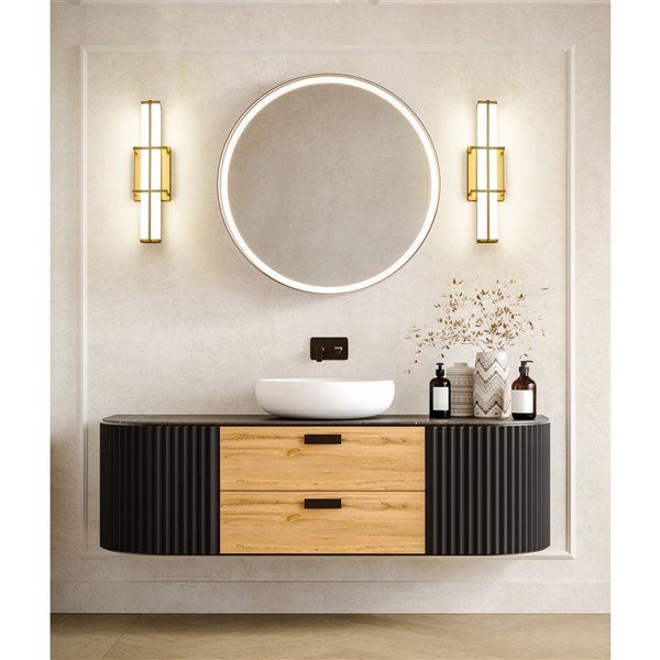 Z-Lite Harrison 18-in Modern Gold 1-Light Vanity Light