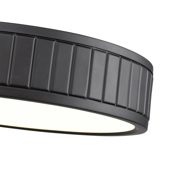 Z-Lite Madison Matte Black 12.5-in 1-Light Flush Mount Light