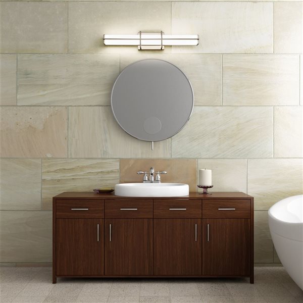 Z-Lite Harrison 25-in Brushed Nickel 1-Light Vanity Light