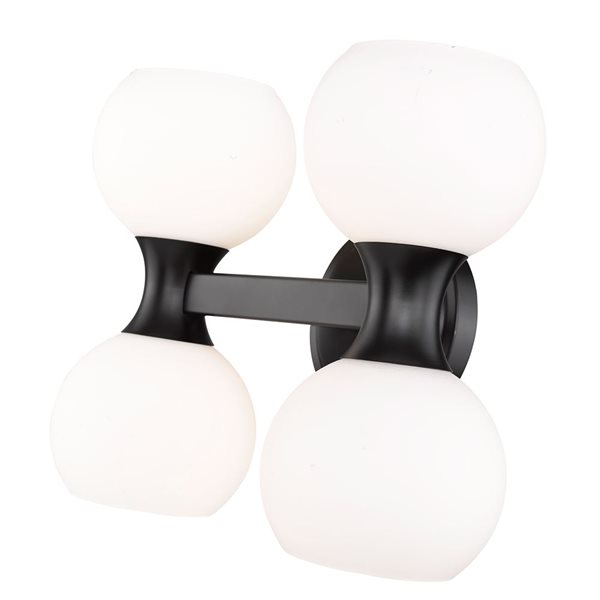 Z-Lite Artemis 13-in Matte Black 4-Light Vanity Light