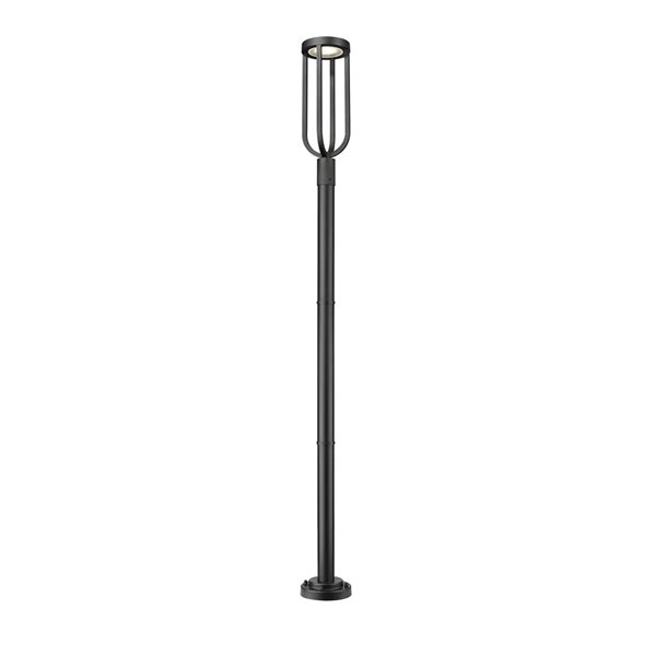 Z-Lite Leland 97.25-in H Sand Black 1-Light Outdoor Post Mounted Fixture