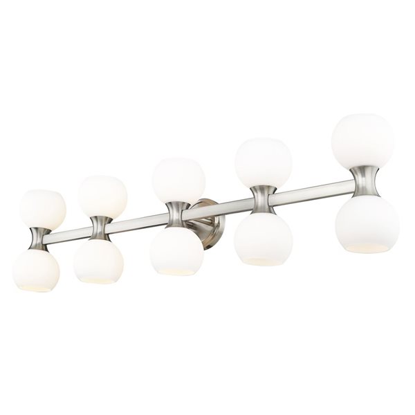 Z-Lite Artemis 45-in Brushed Nickel 10-Light Vanity Light