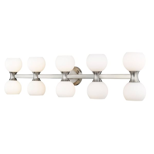 Z-Lite Artemis 45-in Brushed Nickel 10-Light Vanity Light