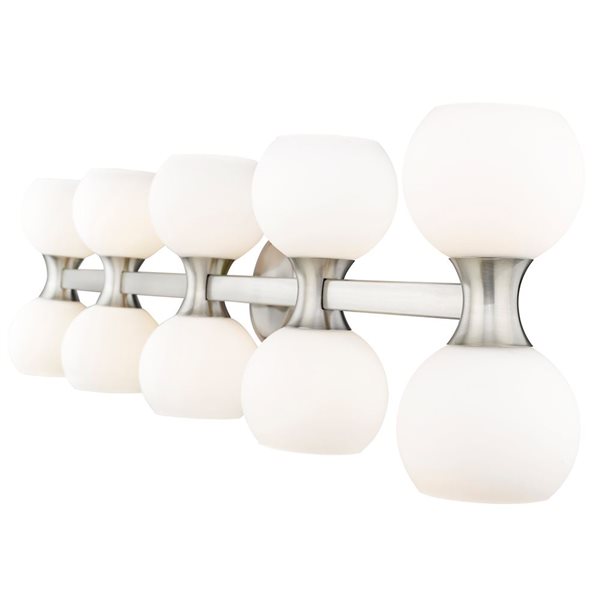 Z-Lite Artemis 45-in Brushed Nickel 10-Light Vanity Light