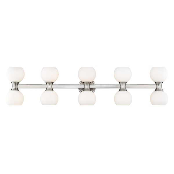 Z-Lite Artemis 45-in Brushed Nickel 10-Light Vanity Light