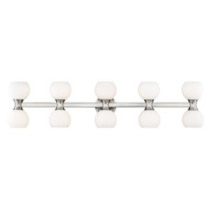 Z-Lite Artemis 45-in Brushed Nickel 10-Light Vanity Light