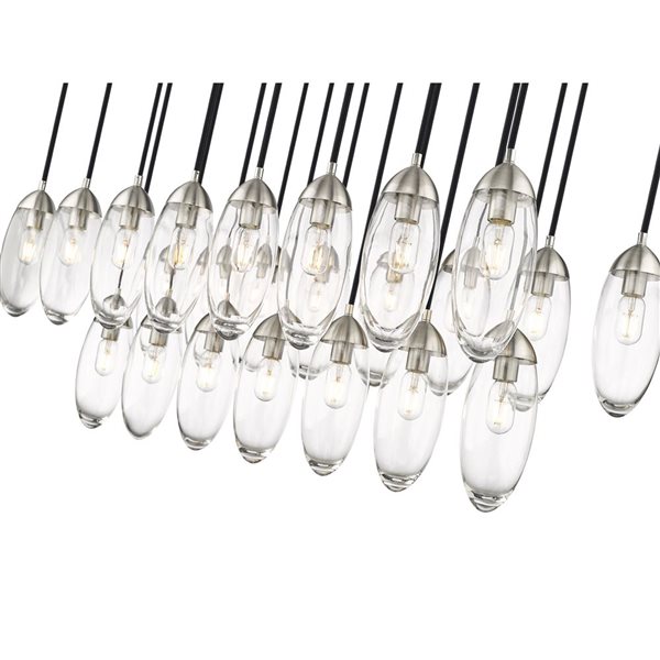 Z-Lite Arden Brushed Nickel 23-Light Linear Chandelier