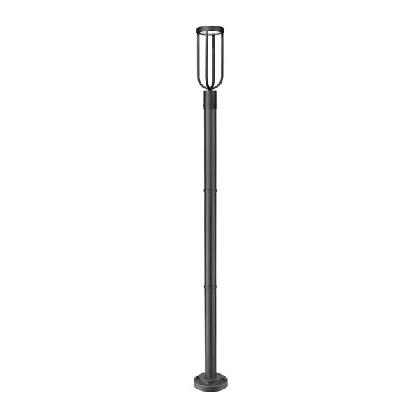 Z-Lite Leland 91.75-in H Sand Black 1-Light Outdoor Post Mounted Fixture