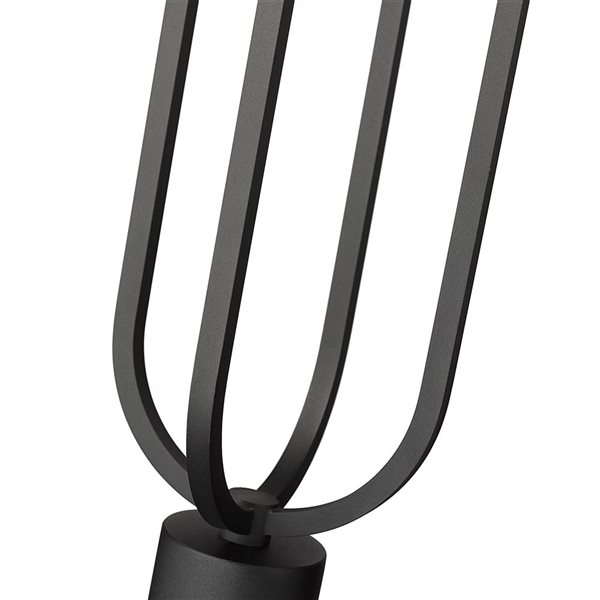 Z-Lite Leland 91.75-in H Sand Black 1-Light Outdoor Post Mounted Fixture