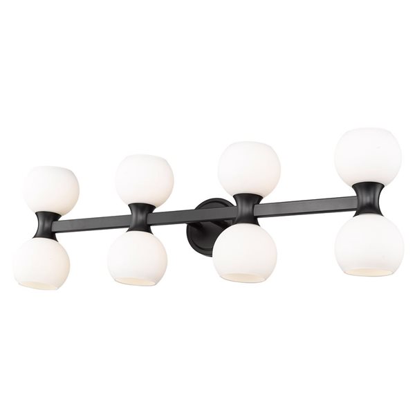 Z-Lite Artemis 35-in Matte Black 8-Light Vanity Light