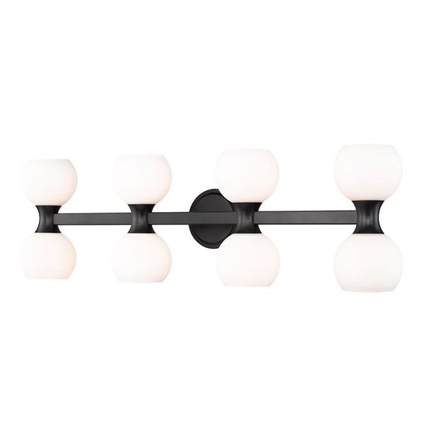 Z-Lite Artemis 35-in Matte Black 8-Light Vanity Light