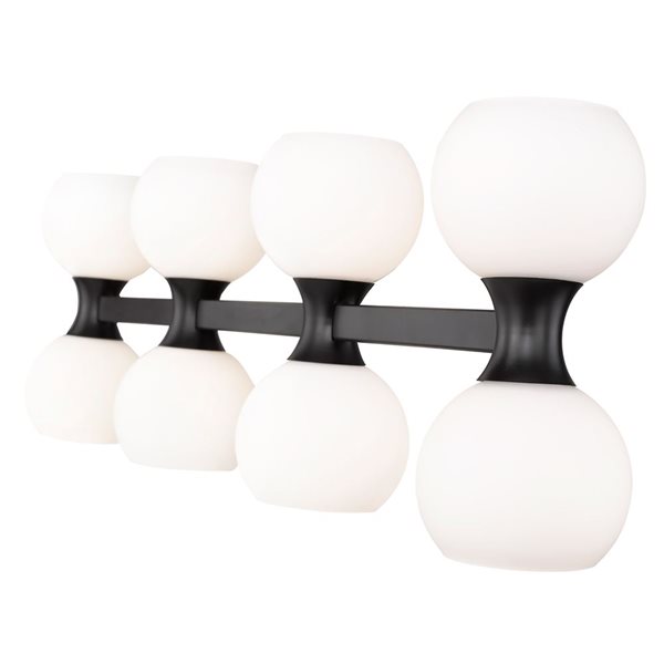 Z-Lite Artemis 35-in Matte Black 8-Light Vanity Light