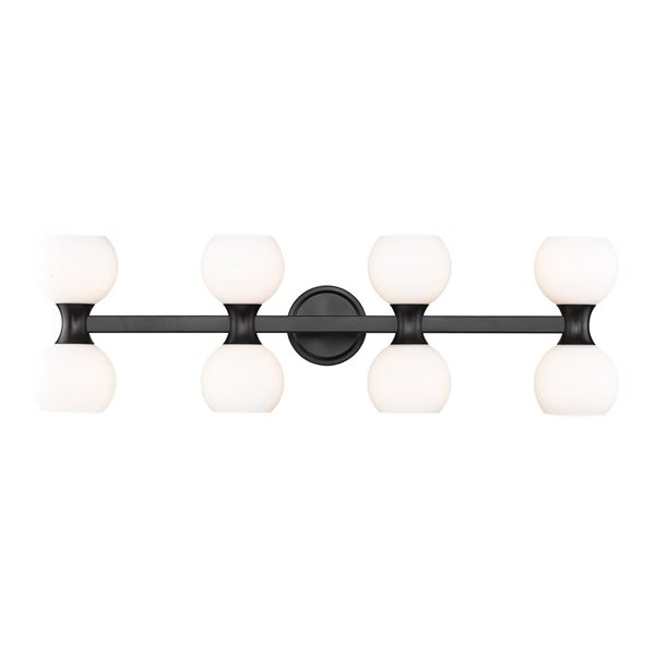 Z-Lite Artemis 35-in Matte Black 8-Light Vanity Light